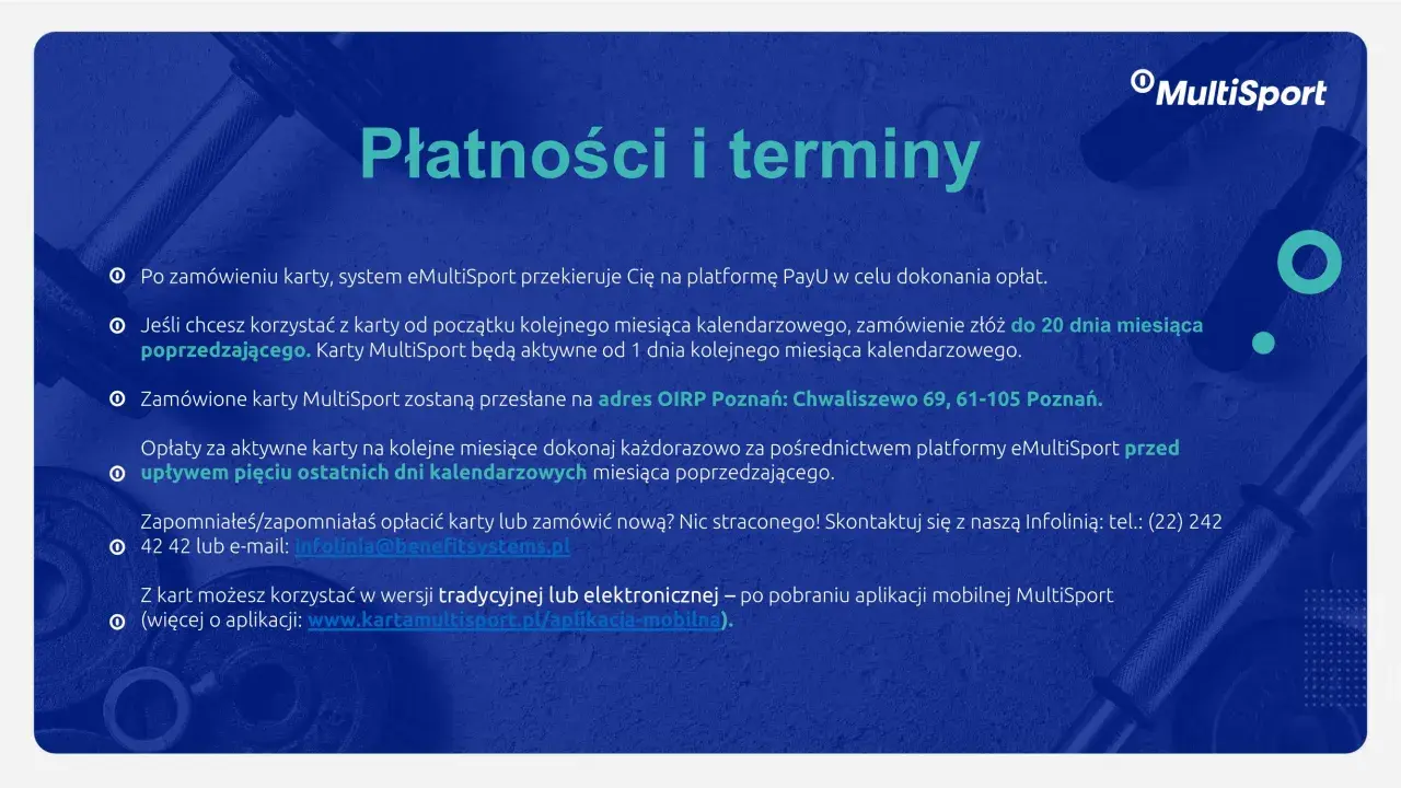 Opłacanie MultiSport: Metody, terminy, problemy i rozwiązania