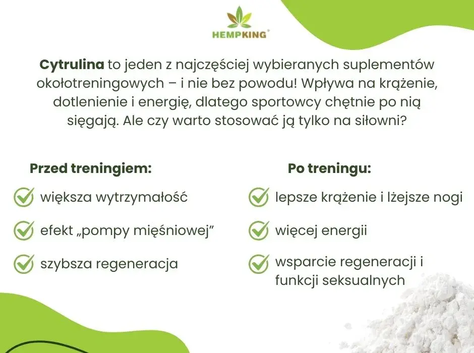 Cytrulina przed treningiem: Ile i kiedy? Odkryj idealny moment!