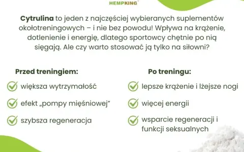 Cytrulina przed treningiem: Ile i kiedy? Odkryj idealny moment!