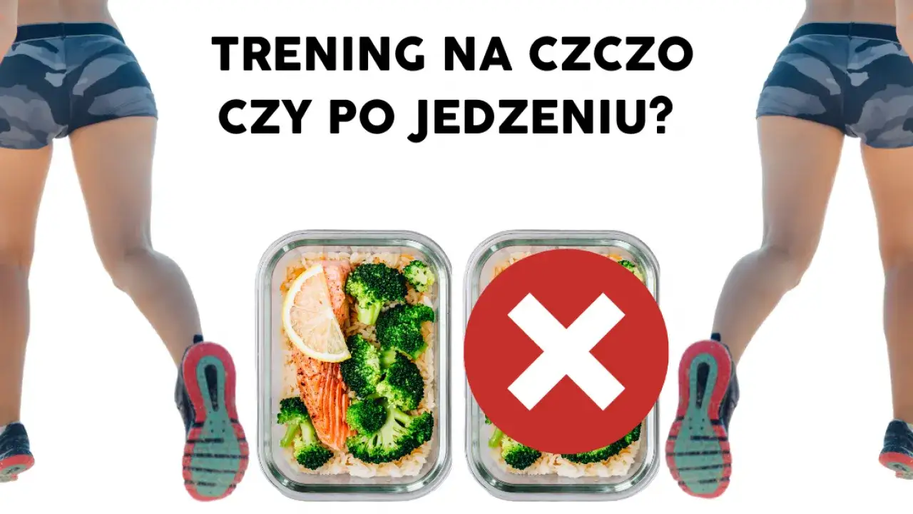 infografika porównująca trening na czczo i po śniadaniu
